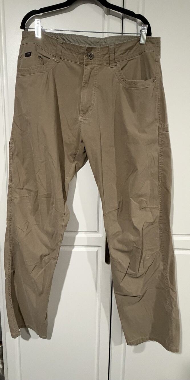 KUHL Konfidant Air Pants Men’s 36x34 Khaki Vented Hiking Outdoor